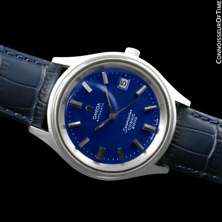1970's Omega Seamaster Cosmic 2000 Vintage Retro Mens Dive Watch, Date - Stainless Steel
