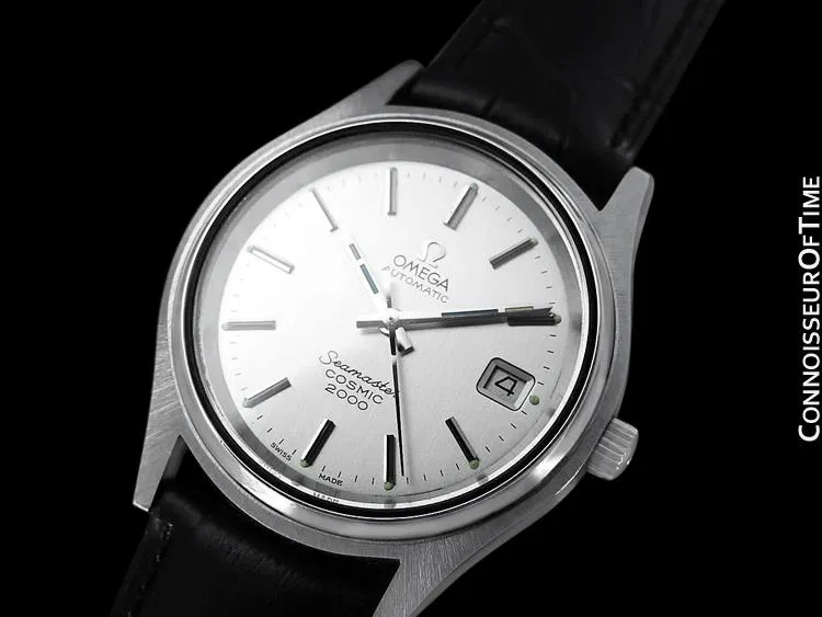 1970's Omega Seamaster Cosmic 2000 Vintage Retro Mens Dive Watch, Date - Stainless Steel