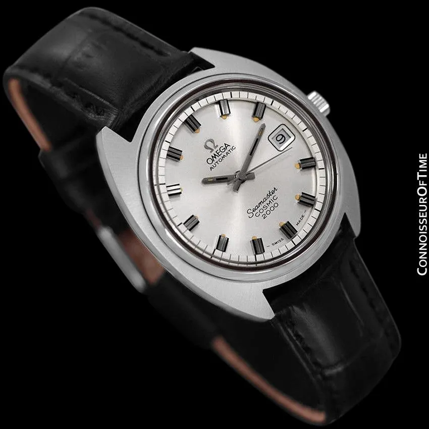 1970's Omega Seamaster Cosmic 2000 Vintage Retro Mens Dive Watch, Date - Stainless Steel