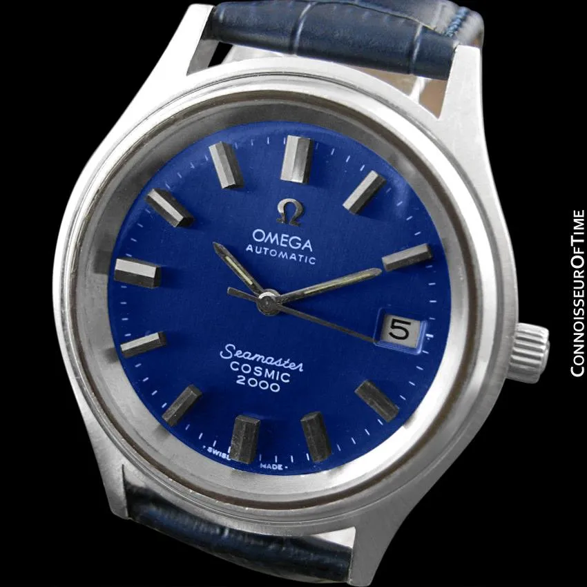 1970's Omega Seamaster Cosmic 2000 Vintage Retro Mens Dive Watch, Date - Stainless Steel