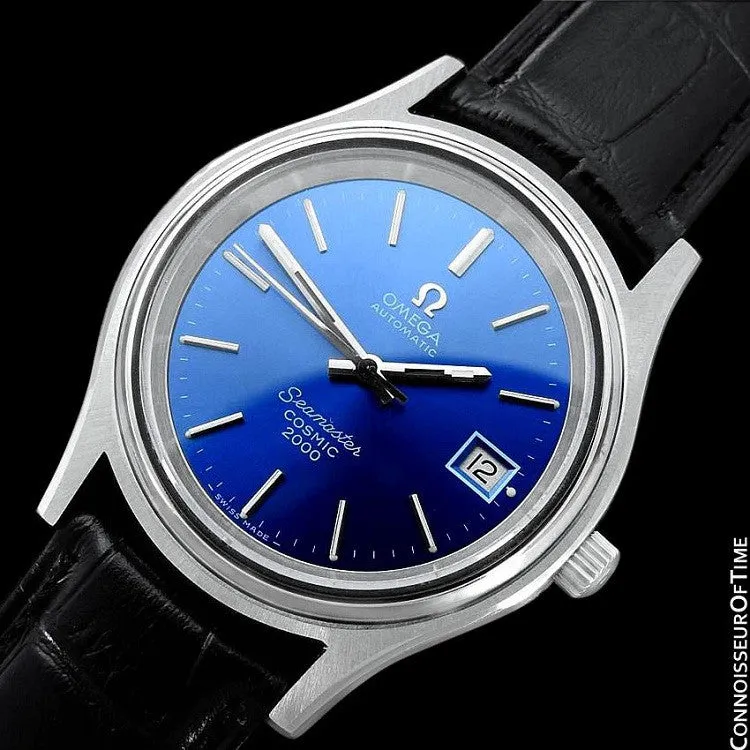 1970's Omega Seamaster Cosmic 2000 Vintage Retro Mens Dive Watch, Date - Stainless Steel