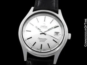 1970's Omega Seamaster Cosmic 2000 Vintage Retro Mens Dive Watch, Date - Stainless Steel