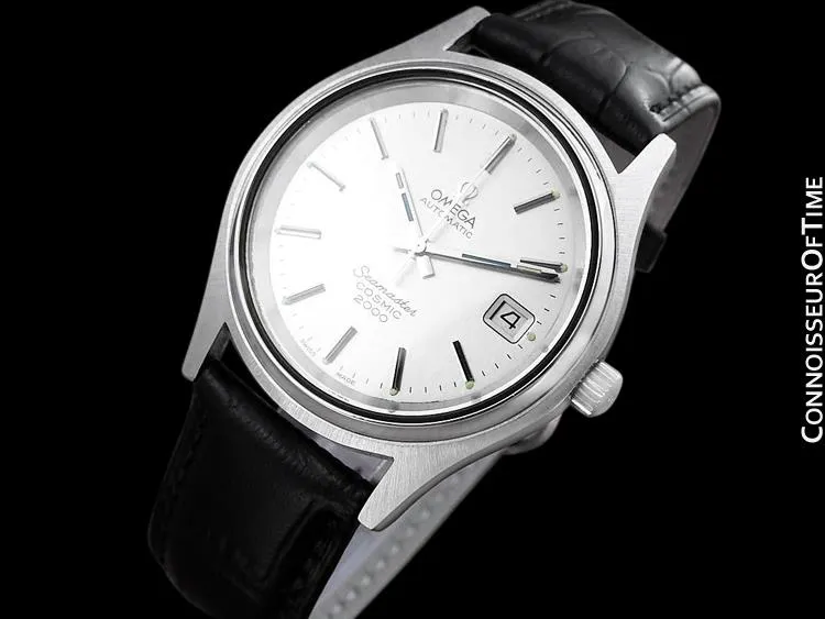 1970's Omega Seamaster Cosmic 2000 Vintage Retro Mens Dive Watch, Date - Stainless Steel