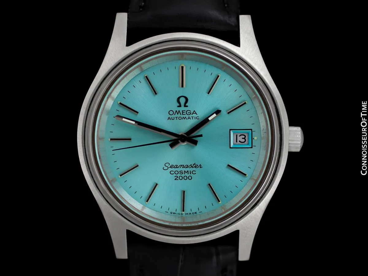 1970's Omega Seamaster Cosmic 2000 Vintage Retro Mens Dive Watch, Date - Stainless Steel