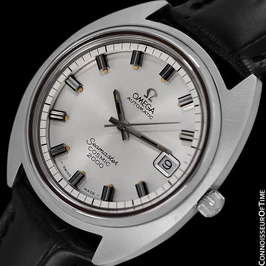 1970's Omega Seamaster Cosmic 2000 Vintage Retro Mens Dive Watch, Date - Stainless Steel