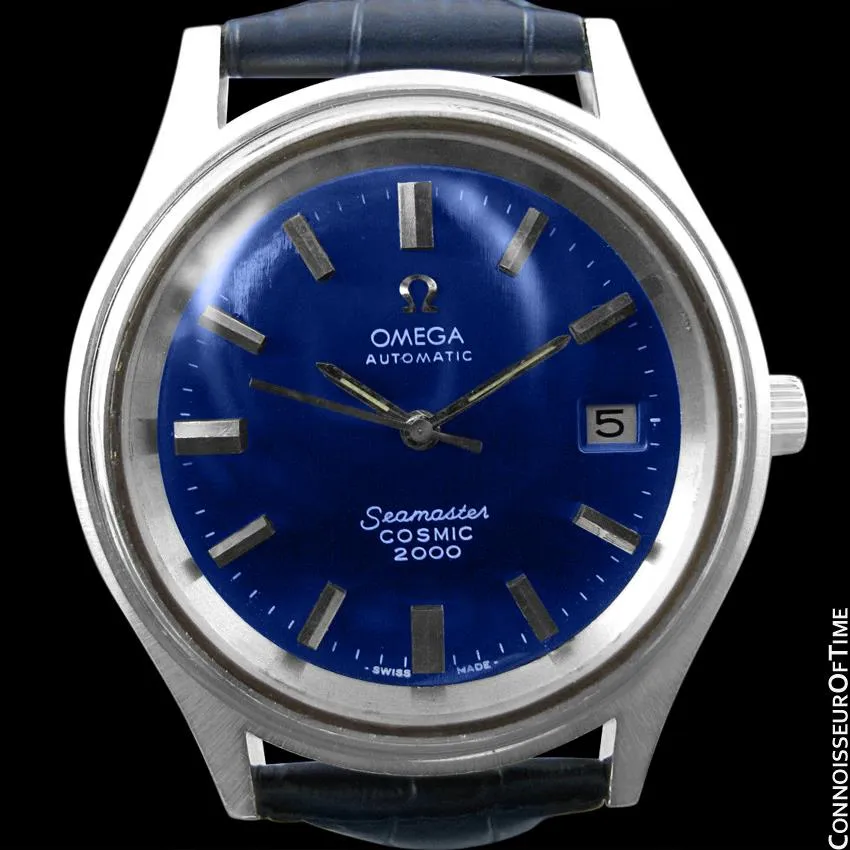 1970's Omega Seamaster Cosmic 2000 Vintage Retro Mens Dive Watch, Date - Stainless Steel
