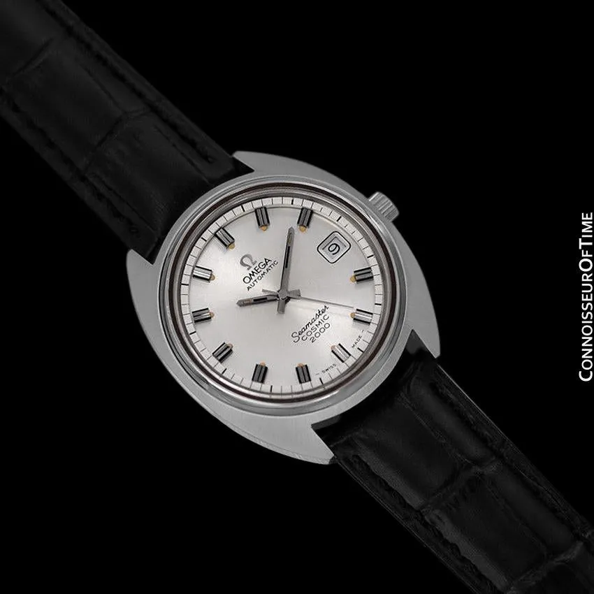 1970's Omega Seamaster Cosmic 2000 Vintage Retro Mens Dive Watch, Date - Stainless Steel