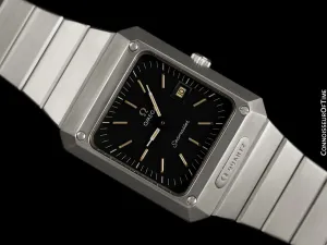 1970's Omega Seamaster Mariner II Mens Vintage Quartz Bracelet Watch - Stainless Steel