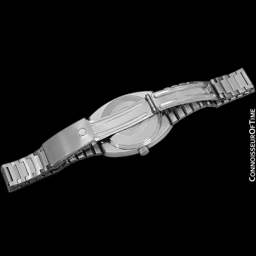 1970's Omega Seamaster Vintage Ladies Automatic Watch with Pink Dial - Stainless Steel