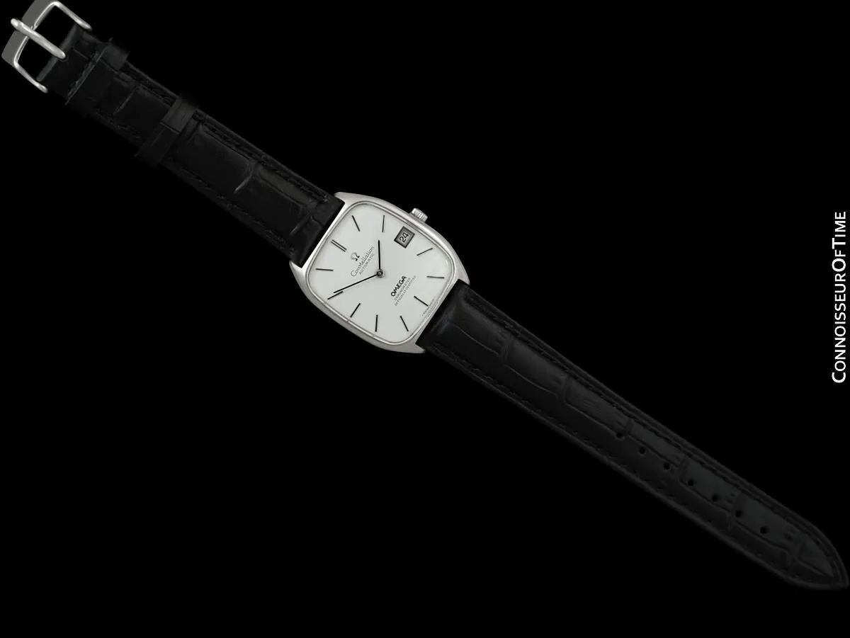 1971 Omega Constellation Chronometer Vintage Mens Tonneau Watch - Stainless Steel