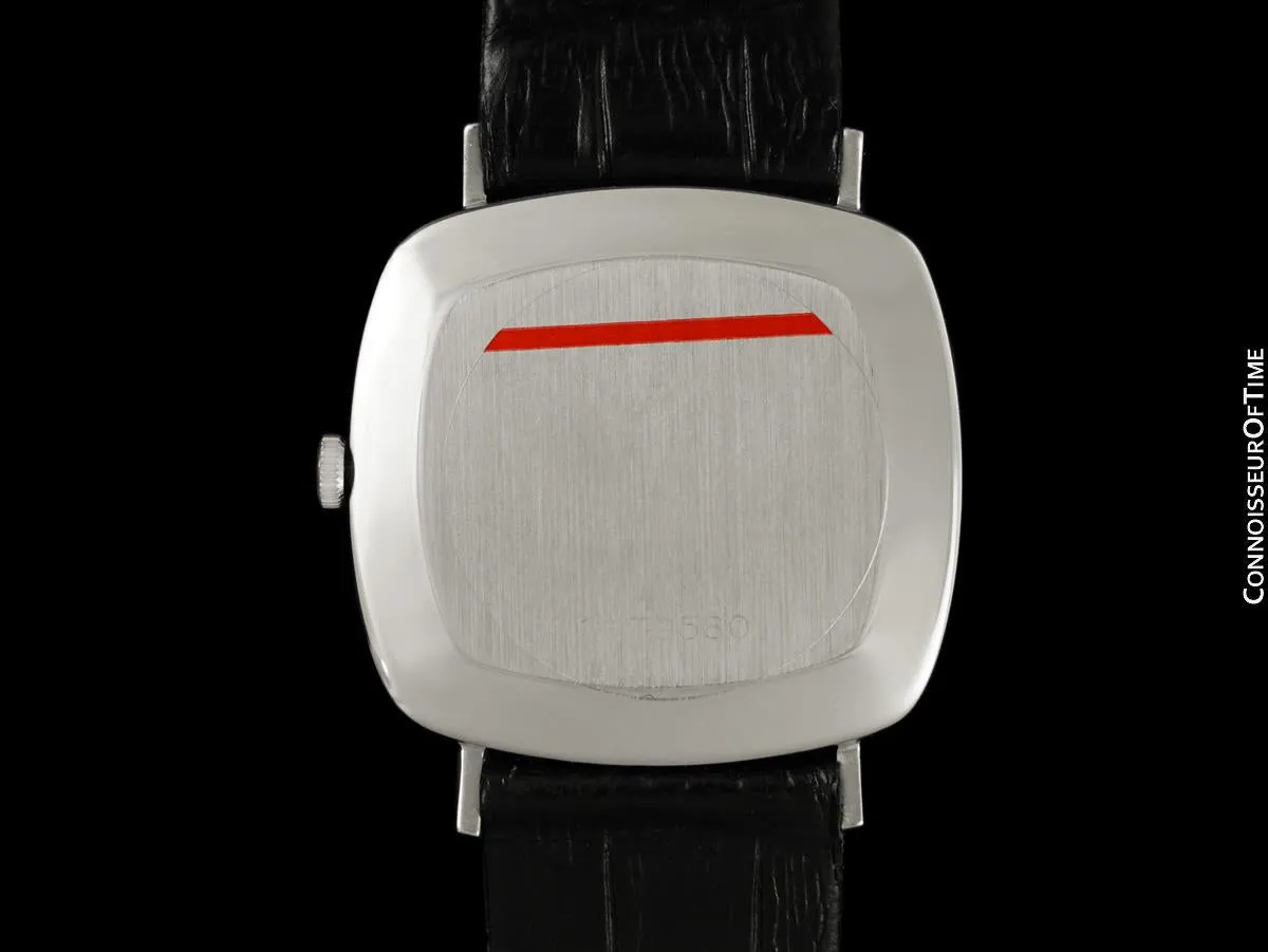 1971 Rolex Cellini Vintage Mens Handwound TV Watch with Bark Bezel, Ref. 3880 - 18K White Gold