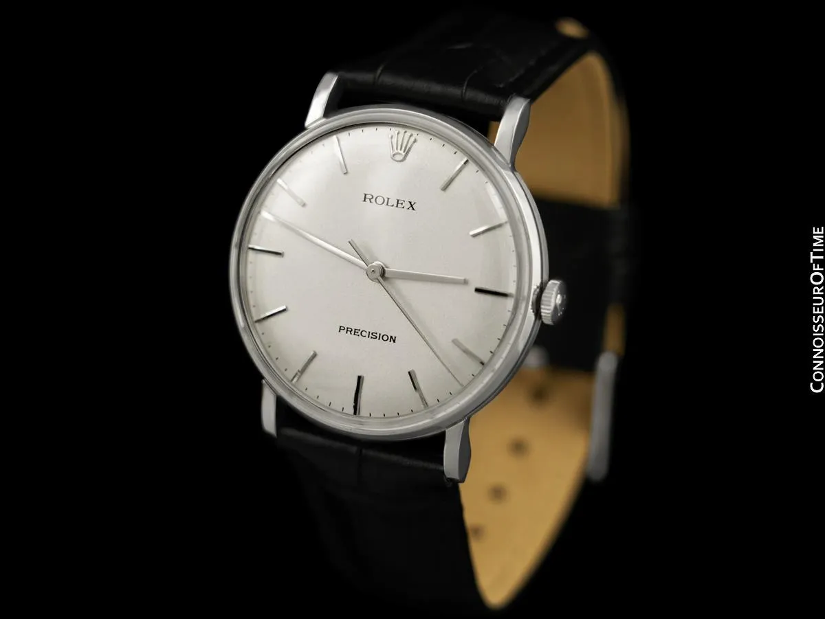 1971 Rolex Precision Vintage Mens Classic Ref. 9829 Dress Watch - Stainless Steel