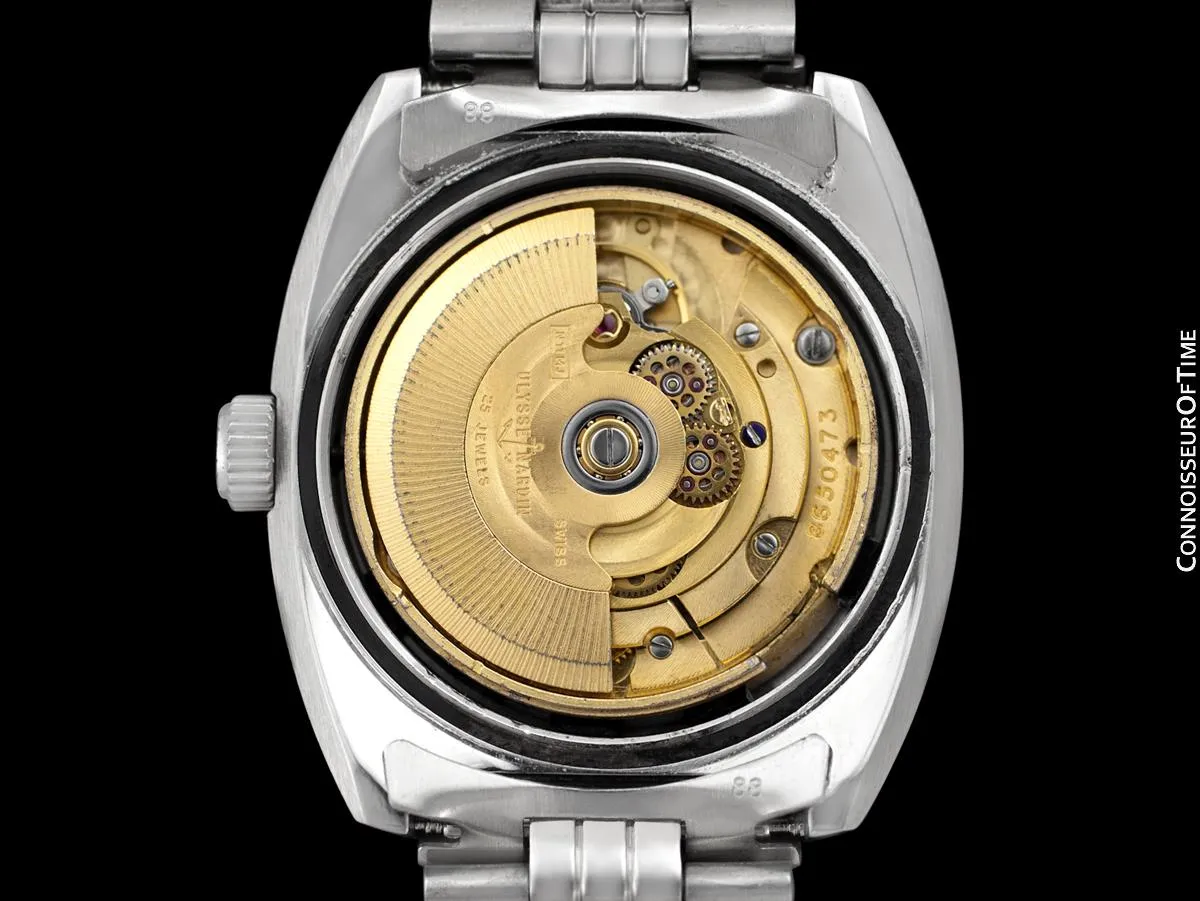 1971 Ulysse Nardin Vintage Mens Large 36,000 BPH Compressor Divers Watch, Stainless Steel - Officially Certified Chronometer