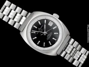 1971 Ulysse Nardin Vintage Mens Large 36,000 BPH Compressor Divers Watch, Stainless Steel - Officially Certified Chronometer