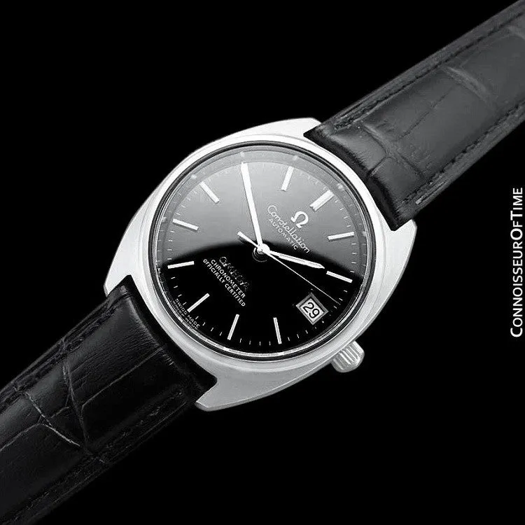 1972 Omega Constellation "C" Chronometer Vintage Mens Calendar Date Watch - Stainless Steel