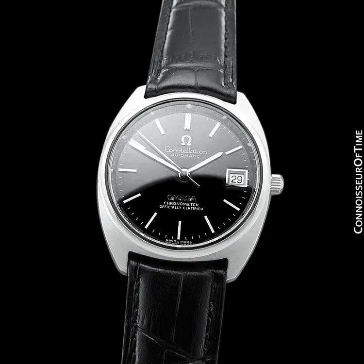 1972 Omega Constellation "C" Chronometer Vintage Mens Calendar Date Watch - Stainless Steel