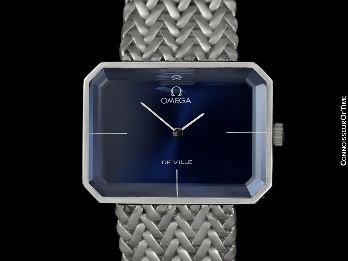 1972 Omega De Ville Mens "Emerald" Modern Watch By Andrew Grima - Stainless Steel