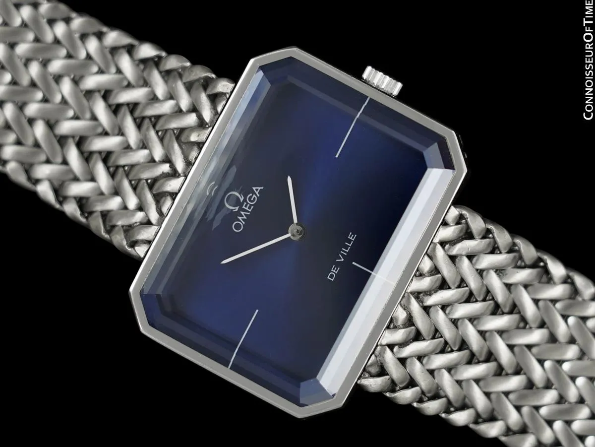 1972 Omega De Ville Mens "Emerald" Modern Watch By Andrew Grima - Stainless Steel