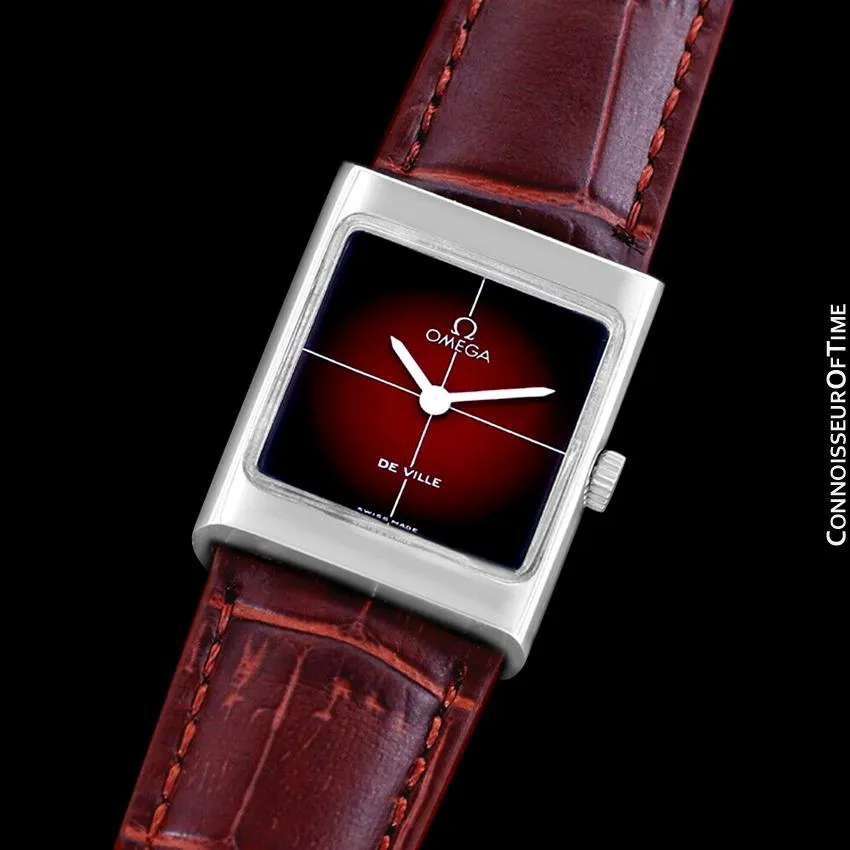 1972 Omega De Ville Vintage Small Mens Midsize Unisex Dress Watch - Stainless Steel