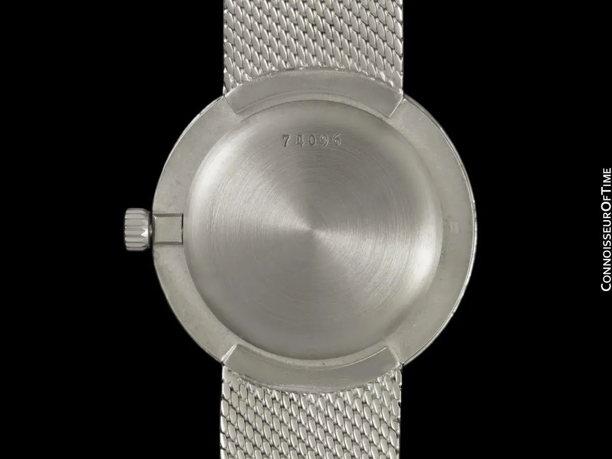 1973 Audemars Piguet Vintage Mens Thin Dress Bracelet Watch - 18K White Gold & Diamonds