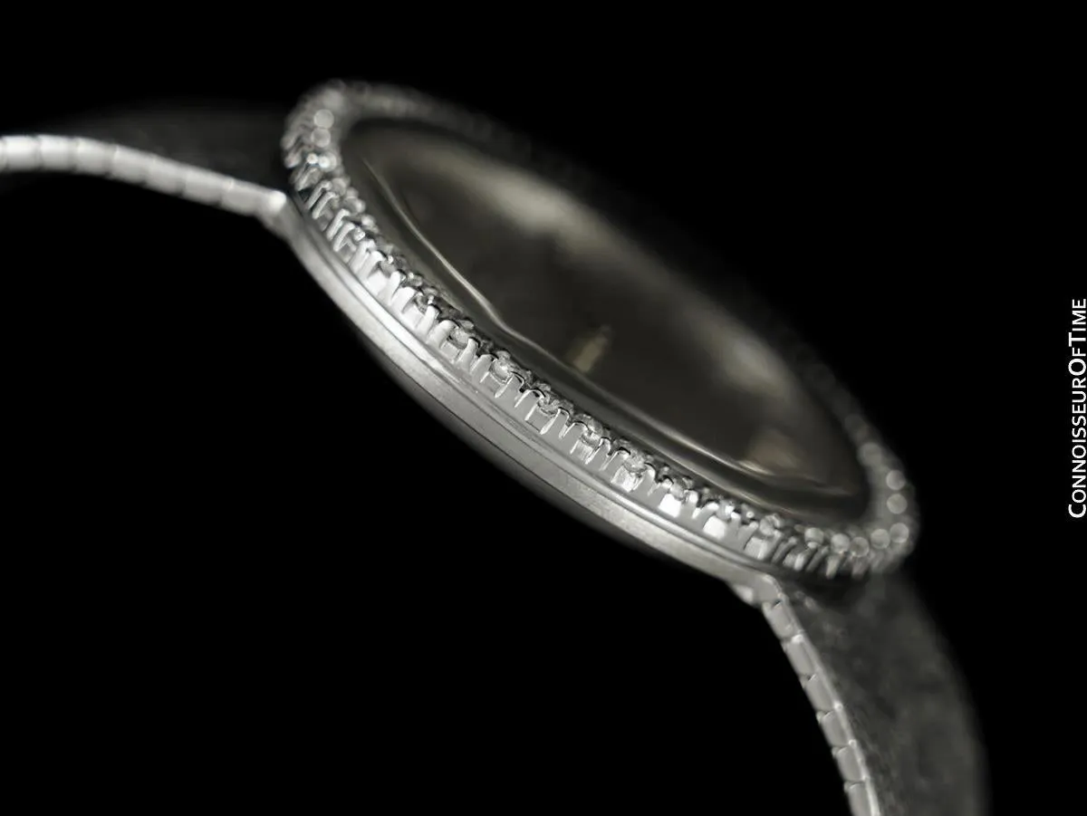 1973 Audemars Piguet Vintage Mens Thin Dress Bracelet Watch - 18K White Gold & Diamonds