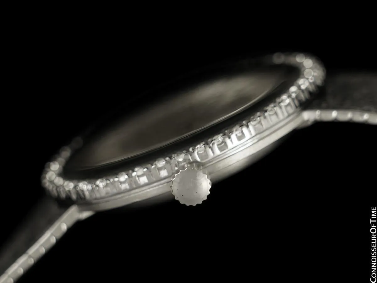 1973 Audemars Piguet Vintage Mens Thin Dress Bracelet Watch - 18K White Gold & Diamonds