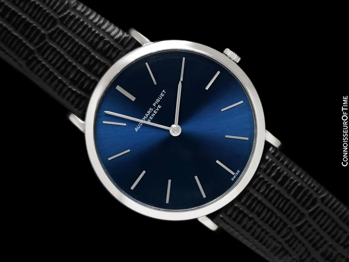 1973 Audemars Piguet Vintage Mens Thin Dress Watch - 18K White Gold