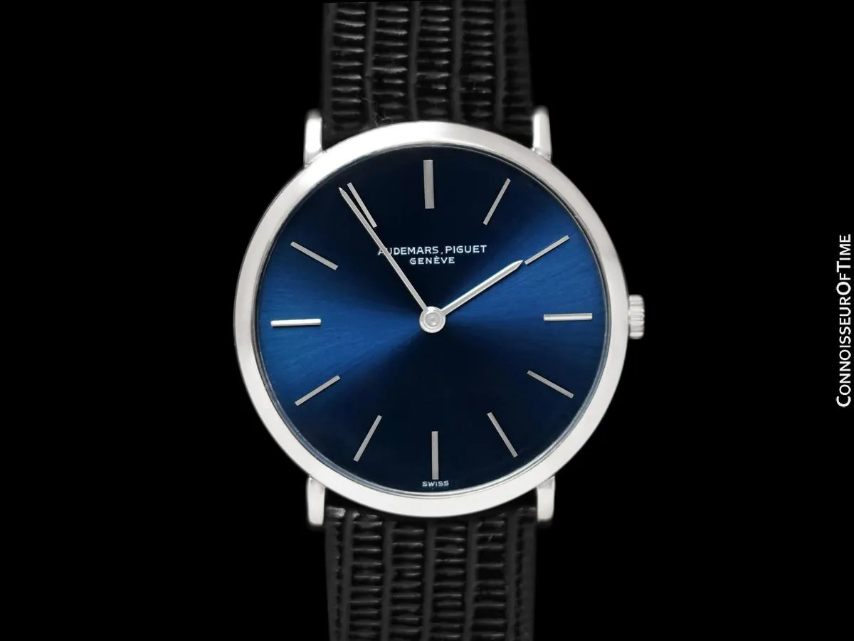 1973 Audemars Piguet Vintage Mens Thin Dress Watch - 18K White Gold