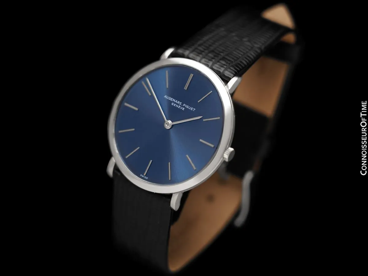 1973 Audemars Piguet Vintage Mens Thin Dress Watch - 18K White Gold
