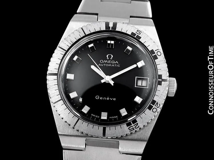 1973 Omega Geneve Vintage Mens Divers Watch - Stainless Steel