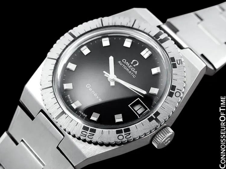 1973 Omega Geneve Vintage Mens Divers Watch - Stainless Steel