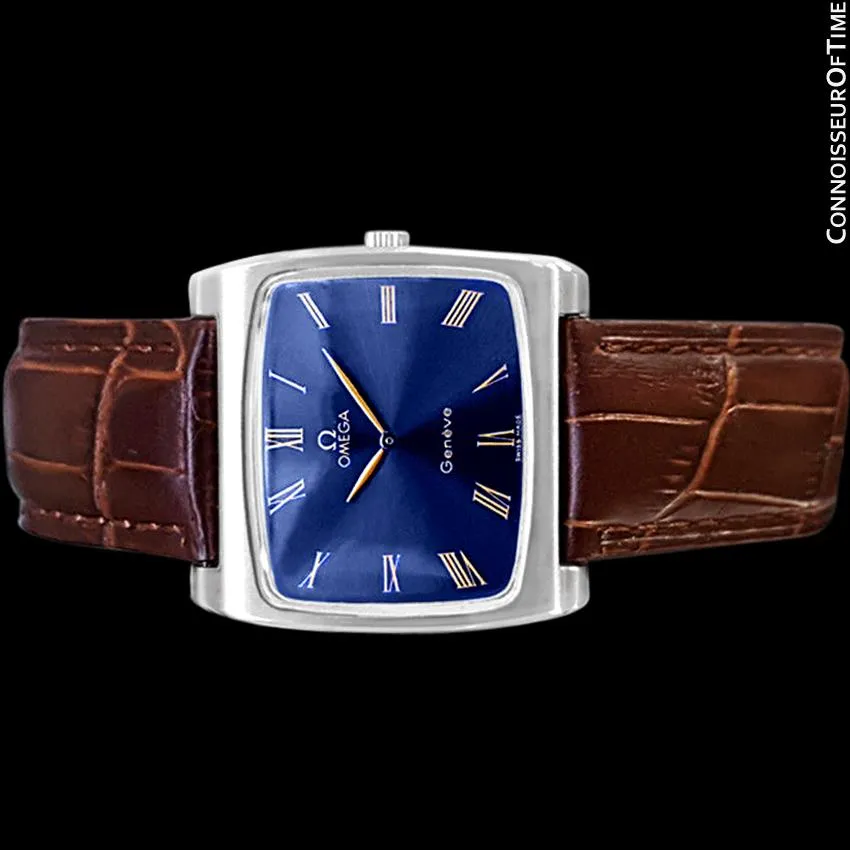 1973 Omega Geneve Vintage Mens Full Size Handwound TV Watch - Stainless Steel