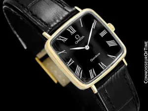 1973 Omega Geneve Vintage Midsize Handwound Ultra Slim Watch - 18K Gold Plated