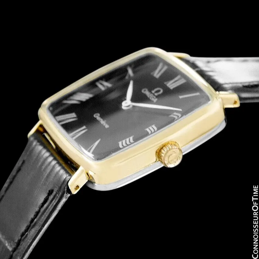 1973 Omega Geneve Vintage Midsize Handwound Ultra Slim Watch - 18K Gold Plated