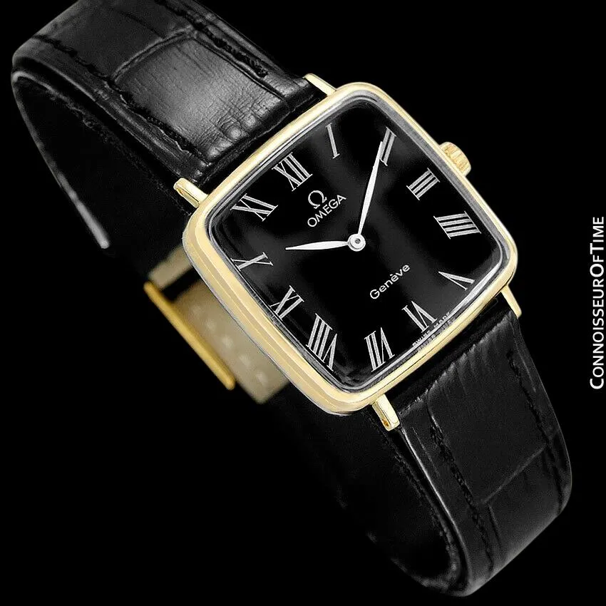 1973 Omega Geneve Vintage Midsize Handwound Ultra Slim Watch - 18K Gold Plated