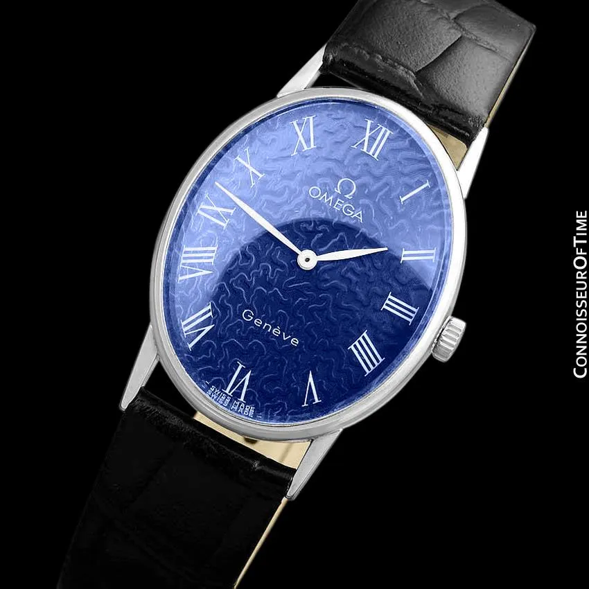 1973 Omega Geneve Vintage Midsize Unisex Handwound Ultra Slim Watch - Stainless Steel