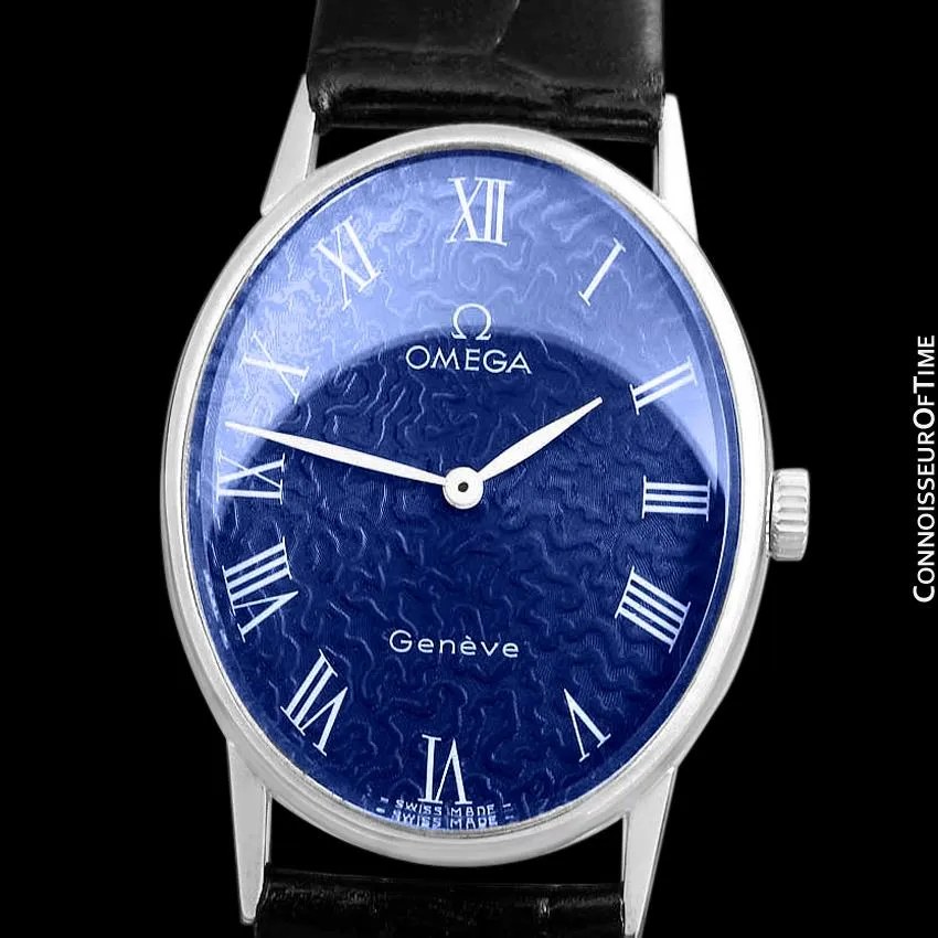 1973 Omega Geneve Vintage Midsize Unisex Handwound Ultra Slim Watch - Stainless Steel