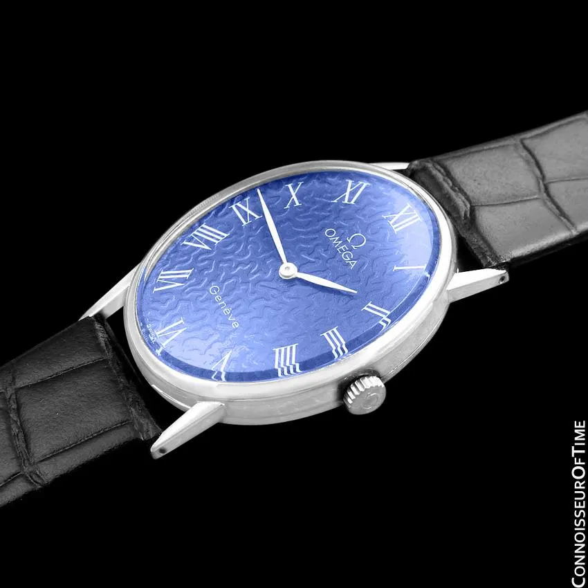 1973 Omega Geneve Vintage Midsize Unisex Handwound Ultra Slim Watch - Stainless Steel