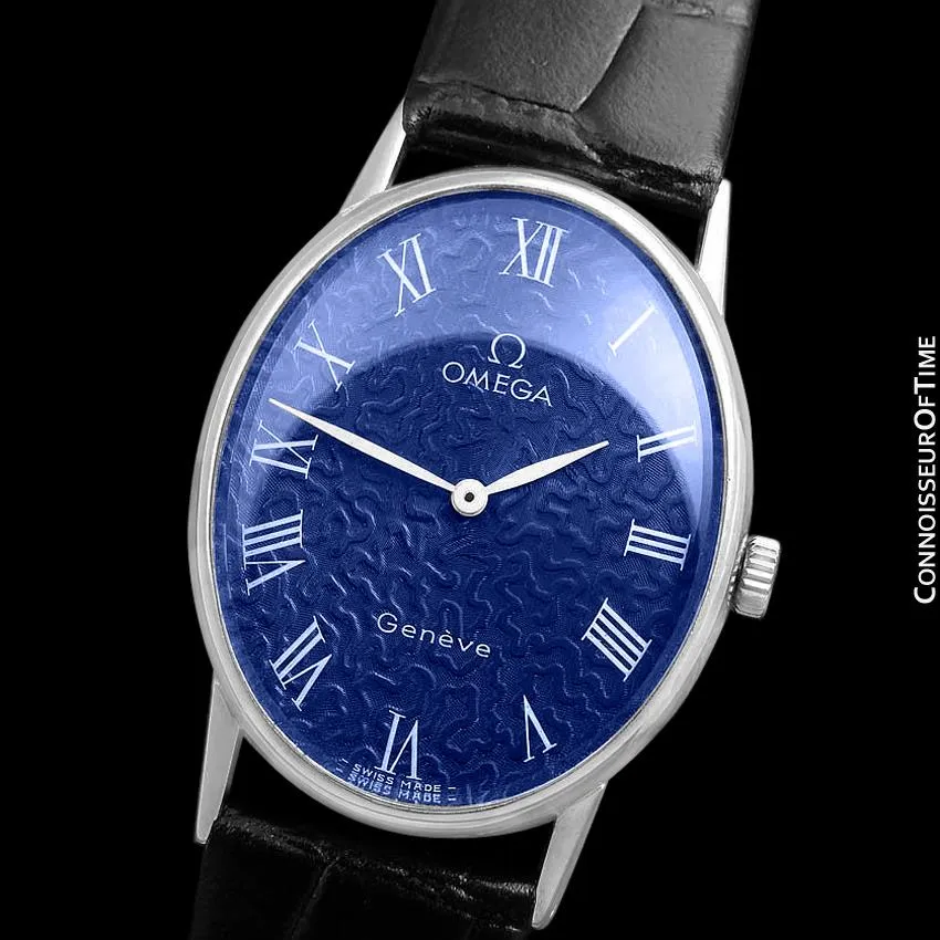 1973 Omega Geneve Vintage Midsize Unisex Handwound Ultra Slim Watch - Stainless Steel