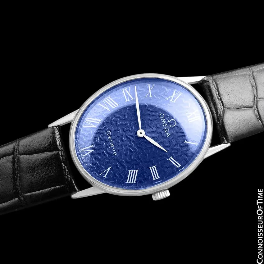 1973 Omega Geneve Vintage Midsize Unisex Handwound Ultra Slim Watch - Stainless Steel