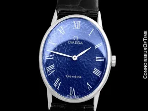 1973 Omega Geneve Vintage Midsize Unisex Handwound Ultra Slim Watch - Stainless Steel
