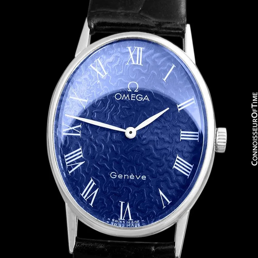 1973 Omega Geneve Vintage Midsize Unisex Handwound Ultra Slim Watch - Stainless Steel
