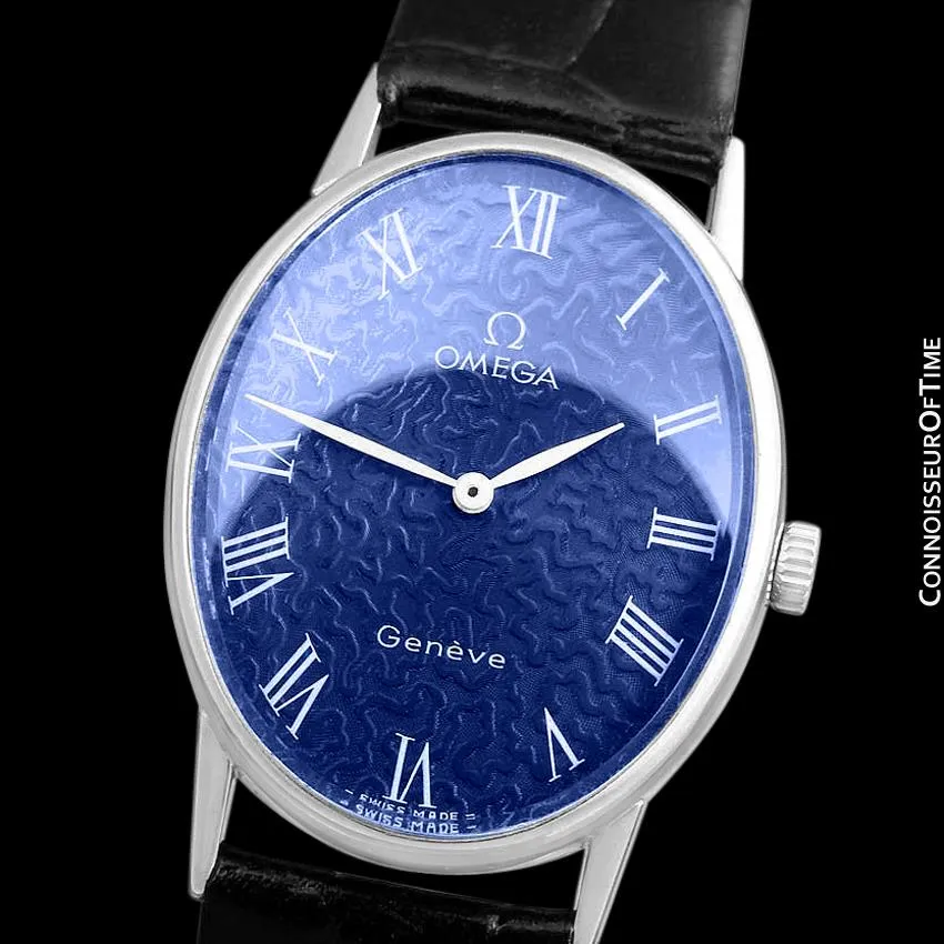 1973 Omega Geneve Vintage Midsize Unisex Handwound Ultra Slim Watch - Stainless Steel