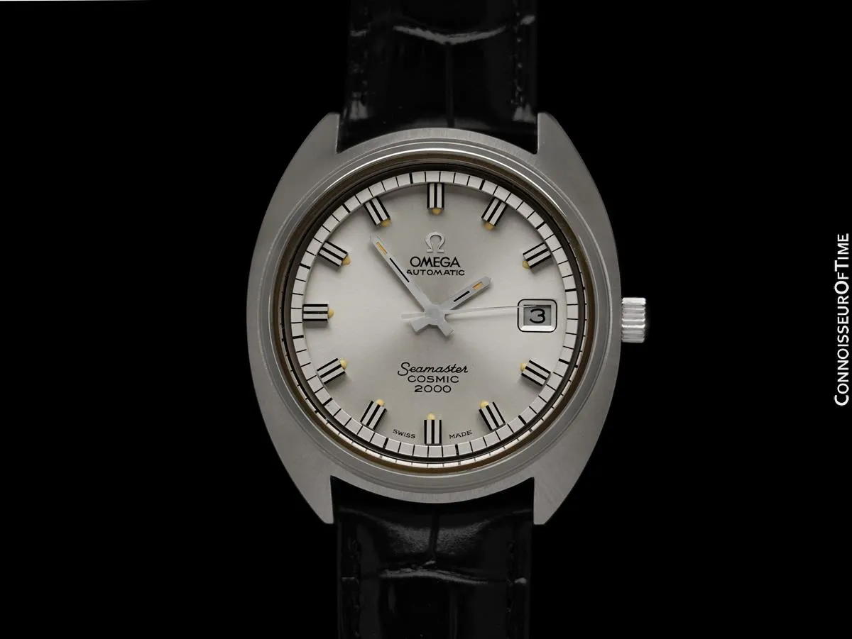 1973 Omega Seamaster Cosmic 2000 Vintage Retro Mens Dive Watch, Date - Stainless Steel