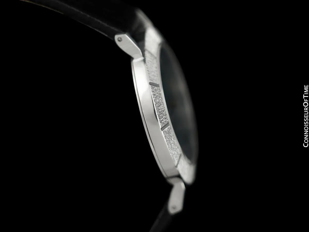1973 Rolex Cellini Vintage Mens Midsize Handwound Oval Watch, Ref. 3881 - 18K White Gold