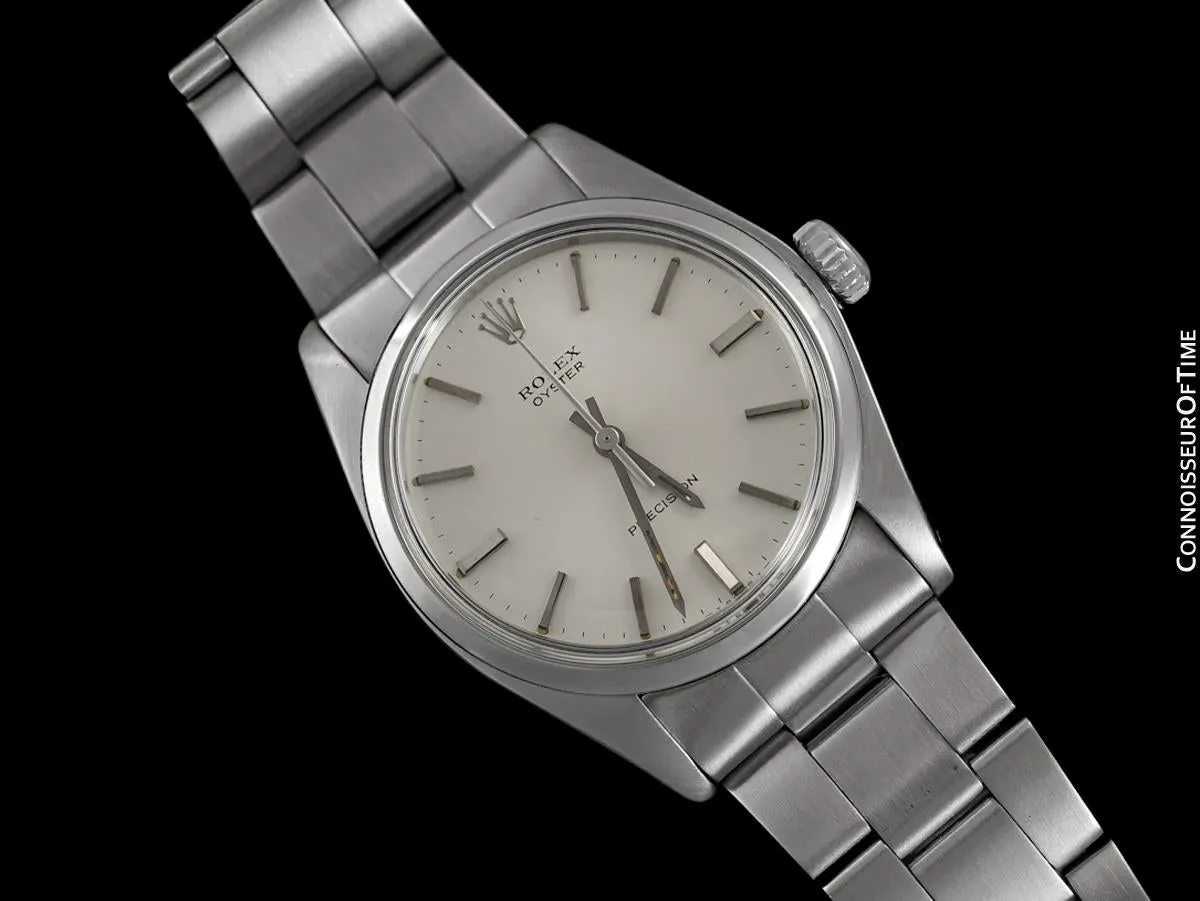 1973 Rolex Oyster Vintage Mens Handwound Watch, Stainless Steel - Classic Design
