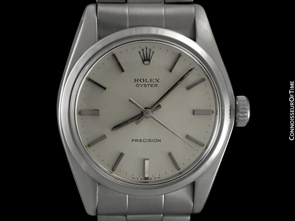 1973 Rolex Oyster Vintage Mens Handwound Watch, Stainless Steel - Classic Design