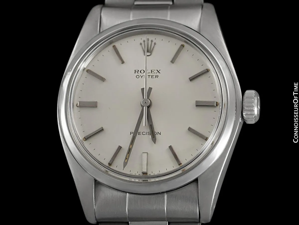 1973 Rolex Oyster Vintage Mens Handwound Watch, Stainless Steel - Classic Design