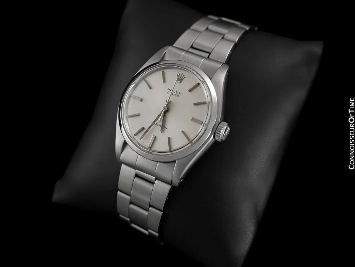 1973 Rolex Oyster Vintage Mens Handwound Watch, Stainless Steel - Classic Design