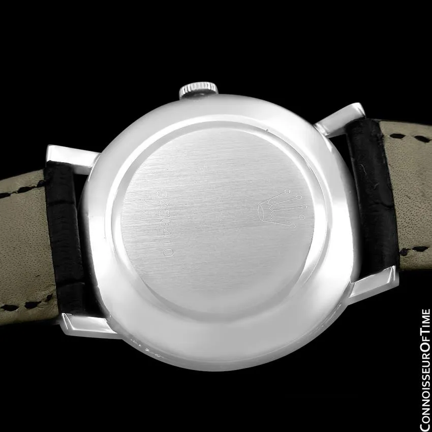 1973 Rolex Precision Vintage Mens Ref. 3411 Dress Watch - Stainless Steel & Diamonds